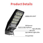 Câmera IP 5MP + Lâmpada LED Solar 400W com Sensor PIR – Knup LB-CA229