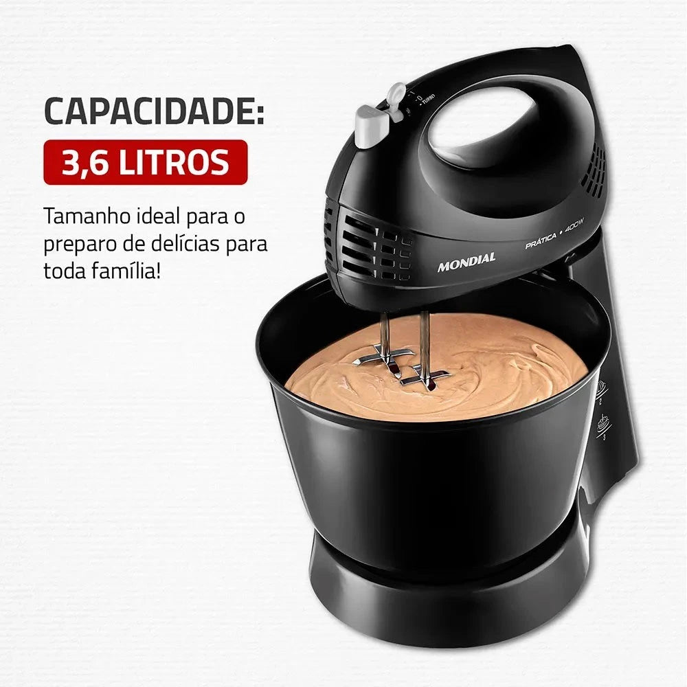 Kit Mondial: Liquidificador 550W Turbo L-99-FB + Batedeira 400W Prática B-44-B